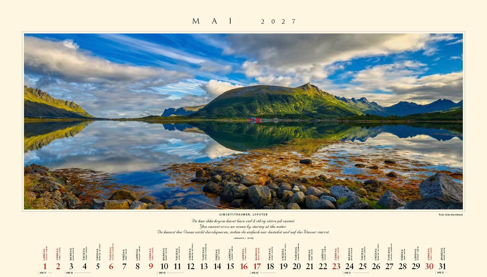Bild: 9783930232246 | Panorama Norwegen 2027 Wandkalender | Kalenderforlaget | Kalender