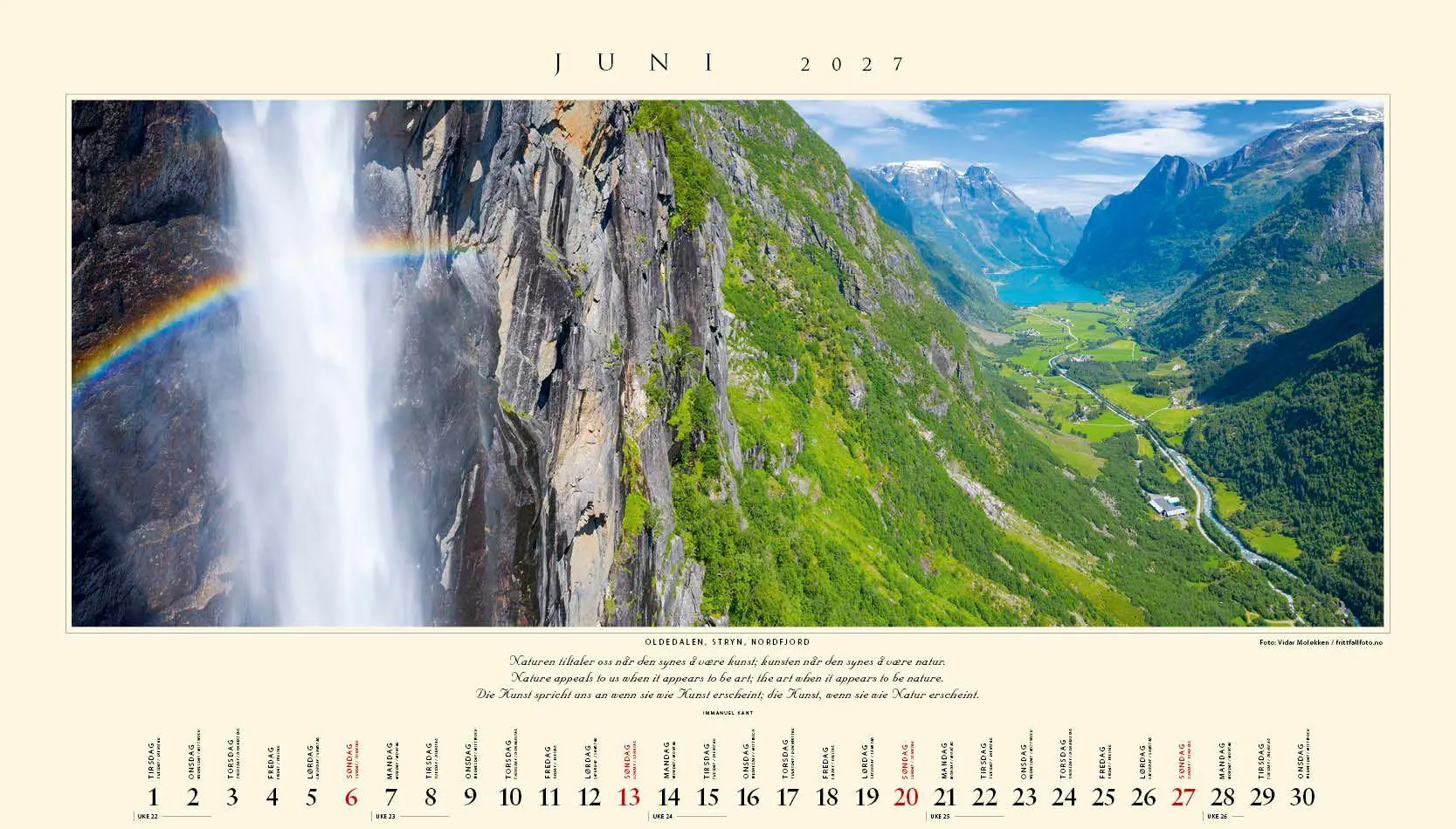 Bild: 9783930232246 | Panorama Norwegen 2027 Wandkalender | Kalenderforlaget | Kalender
