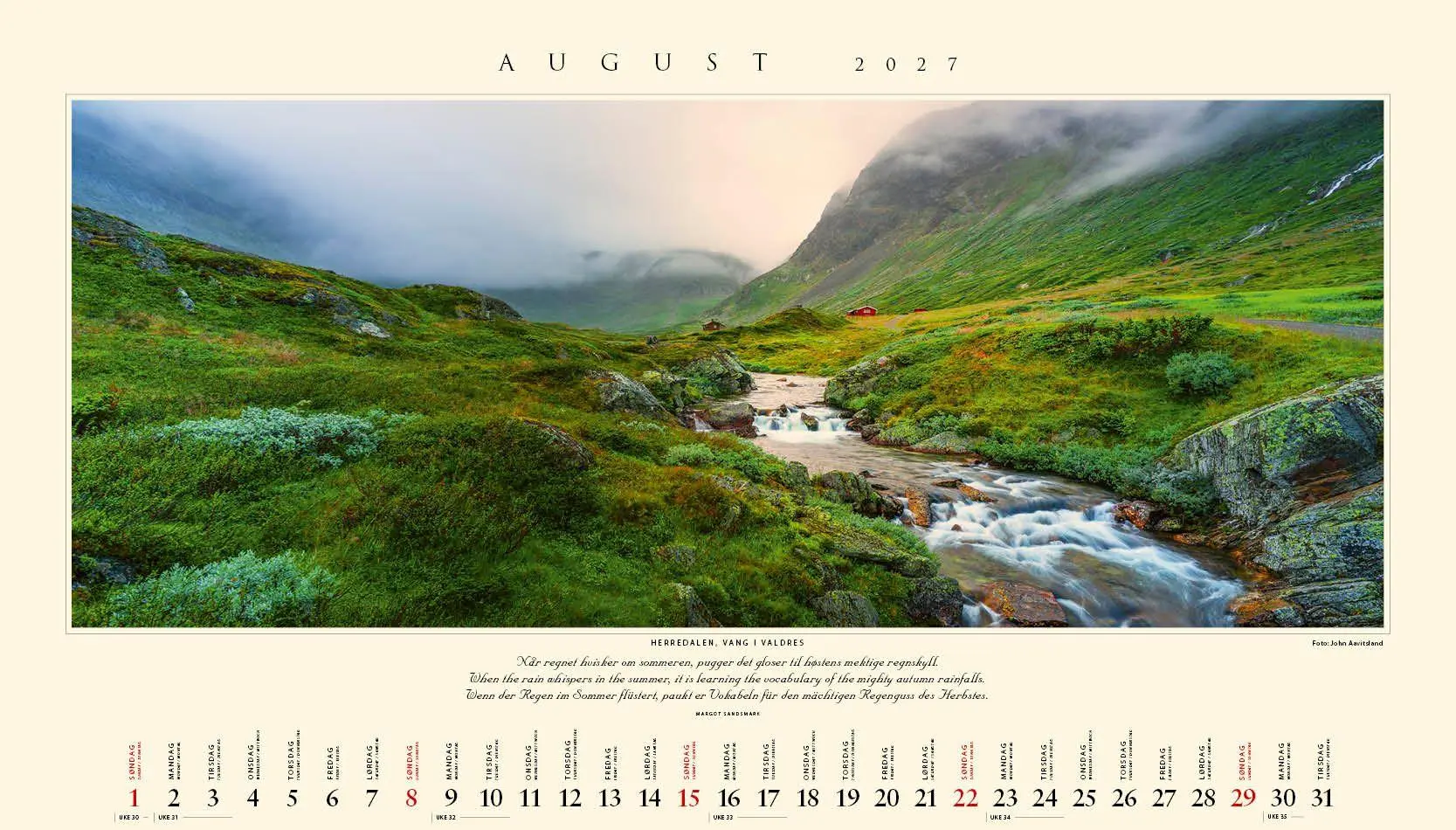 Bild: 9783930232246 | Panorama Norwegen 2027 Wandkalender | Kalenderforlaget | Kalender