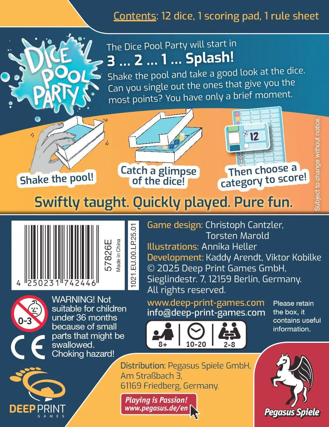 Bild: 4250231742446 | Dice Pool Party (Deep Print Games) (English Edtion) | Spiel | 57826E