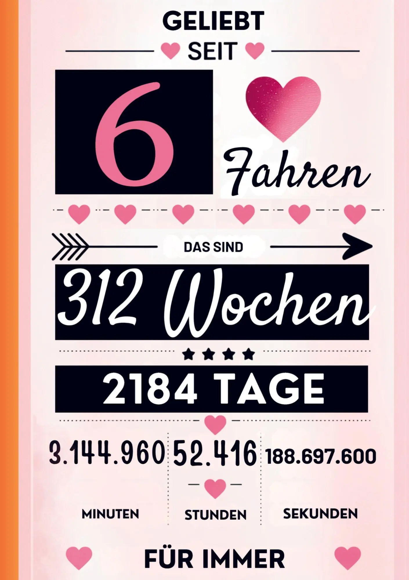 Cover: 9789403862446 | Notizbuch für Mädchen 6 Jahre- Geburtstagsgeschenk für 6 jährige...