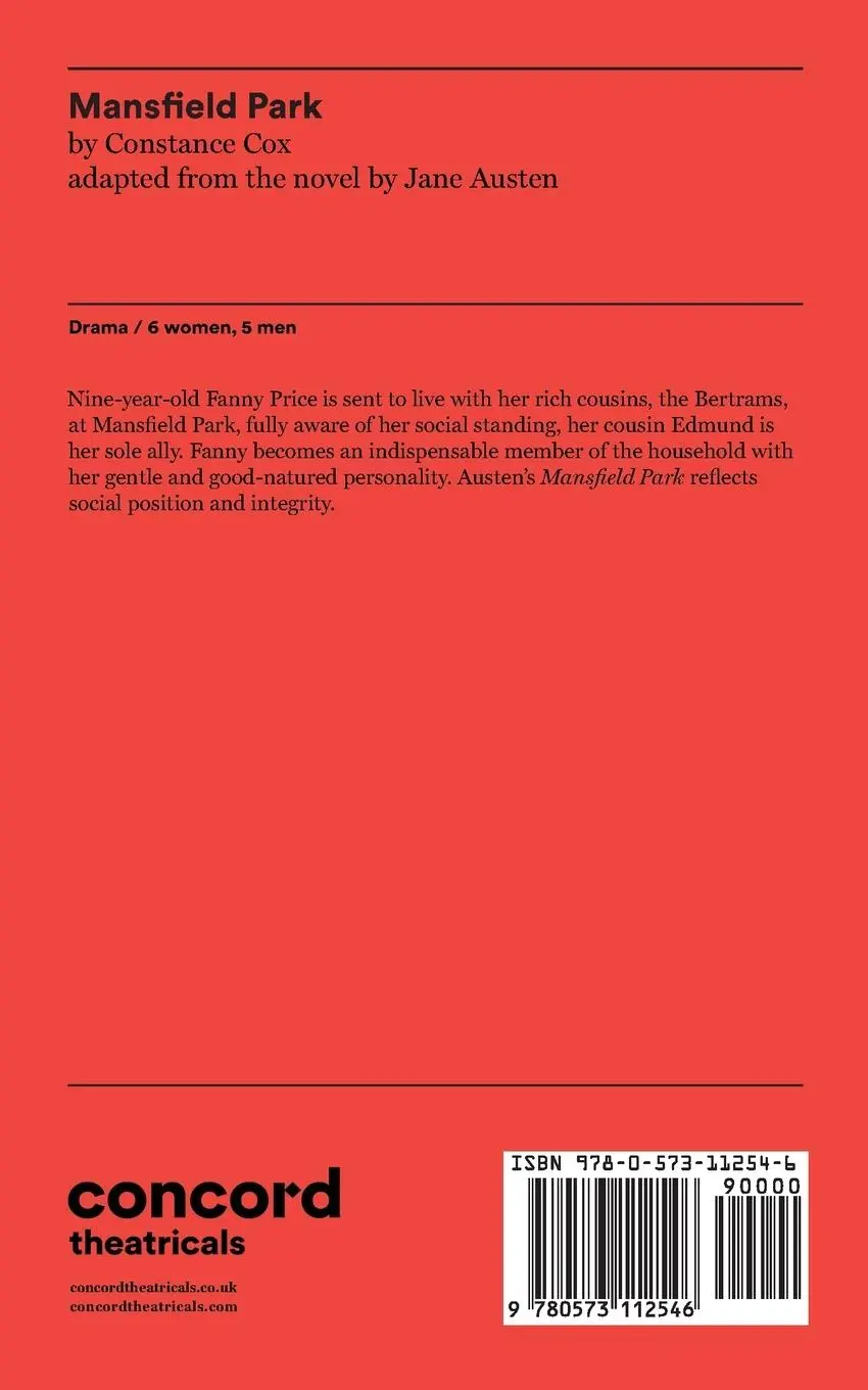 Rückseite: 9780573112546 | Mansfield Park | Jane Austen | Taschenbuch | Kartoniert / Broschiert