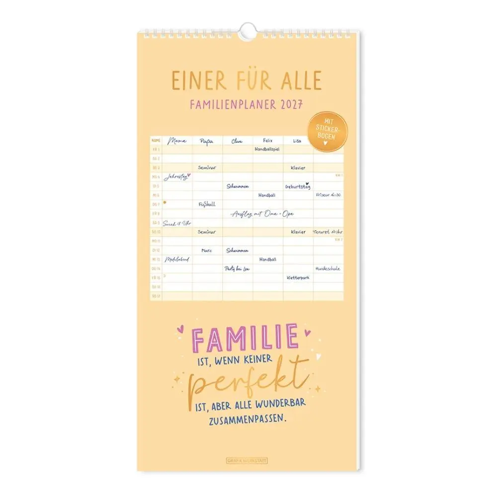 Cover: 9783986362546 | Familienplaner 2027 Einer für alle | Familienplaner | Original | 14 S.