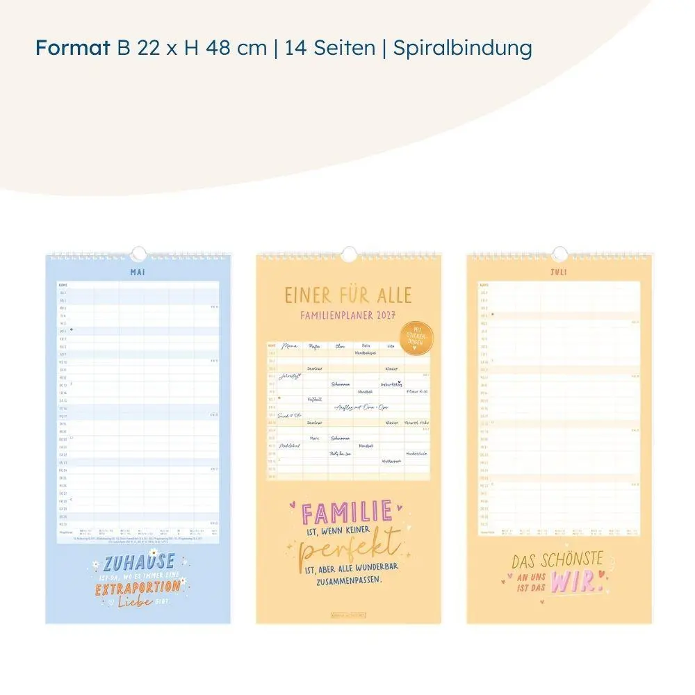 Bild: 9783986362546 | Familienplaner 2027 Einer für alle | Familienplaner | Original | 14 S.