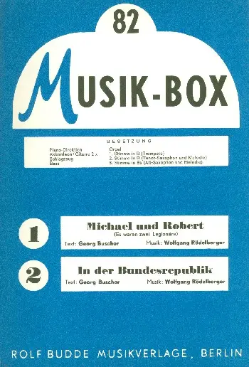 Cover: 9990090852546 | Michael und Robert und In der Bundesrepublik: fü Combo | Rolf Budde KG