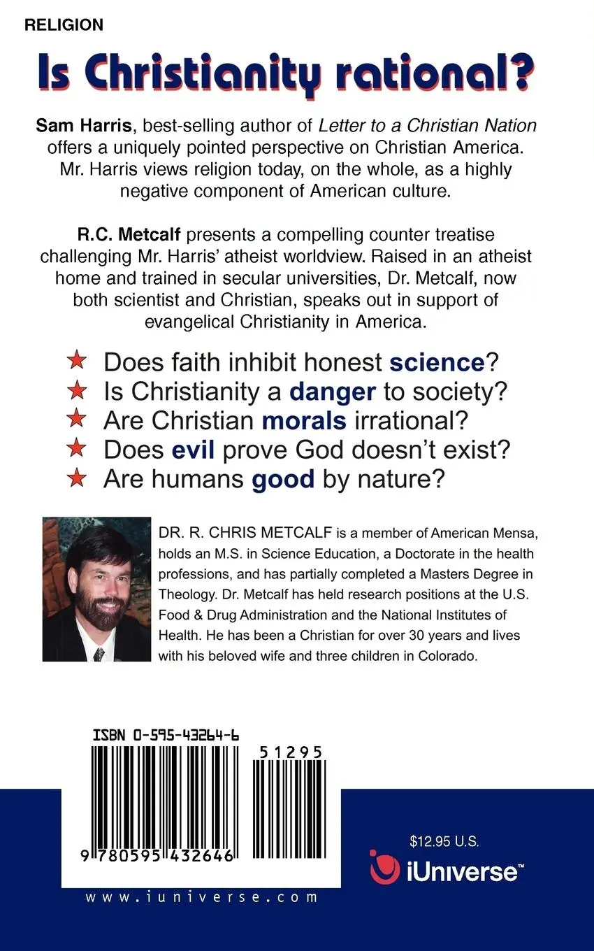Rückseite: 9780595432646 | Letter to a Christian Nation | Counter Point | Rc Metcalf | Buch