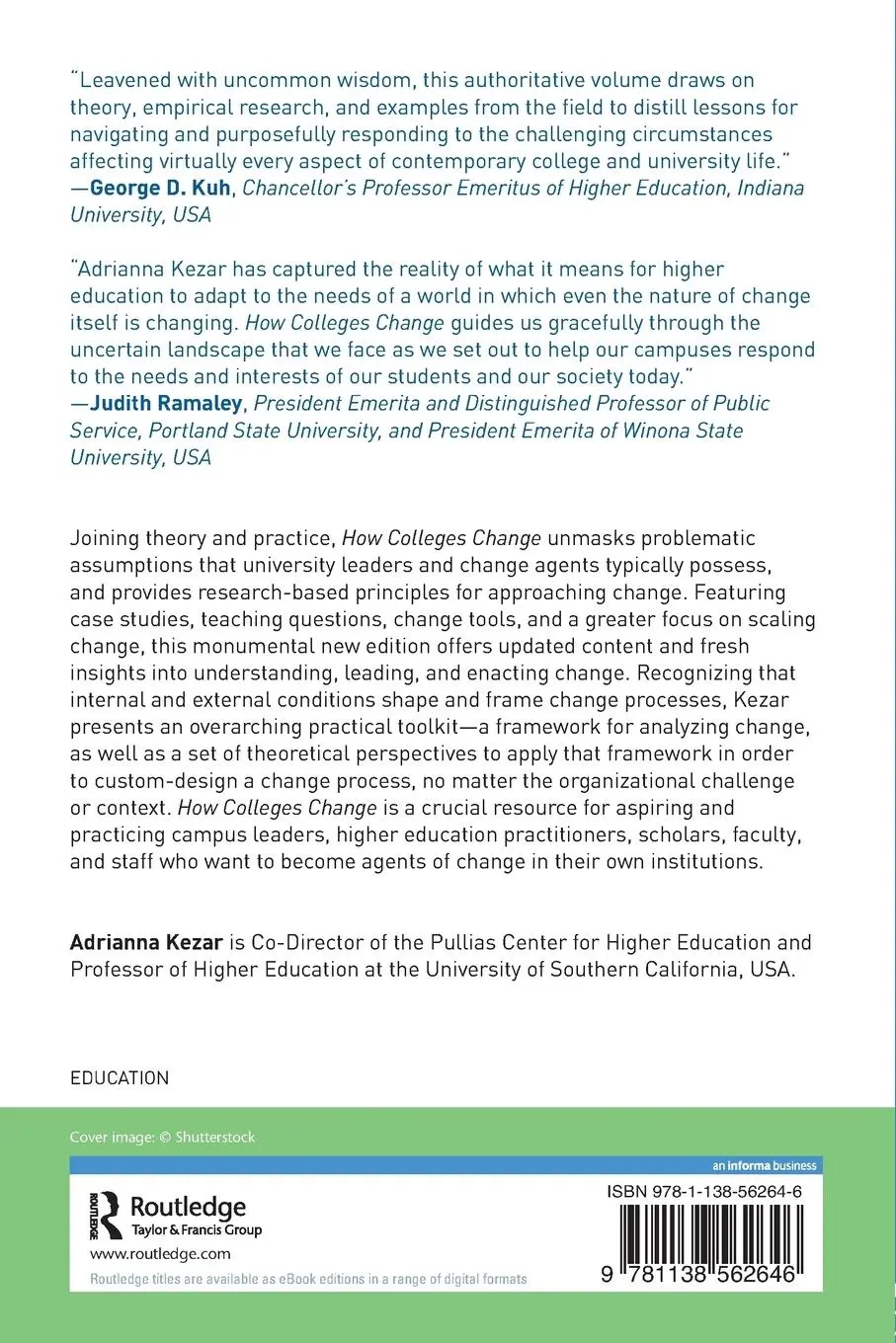 Rückseite: 9781138562646 | How Colleges Change | Understanding, Leading, and Enacting Change