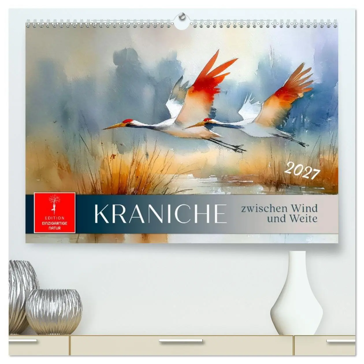 Cover: 9783516782646 | Kraniche zwischen Wind und Weite (hochwertiger Premium Wandkalender...