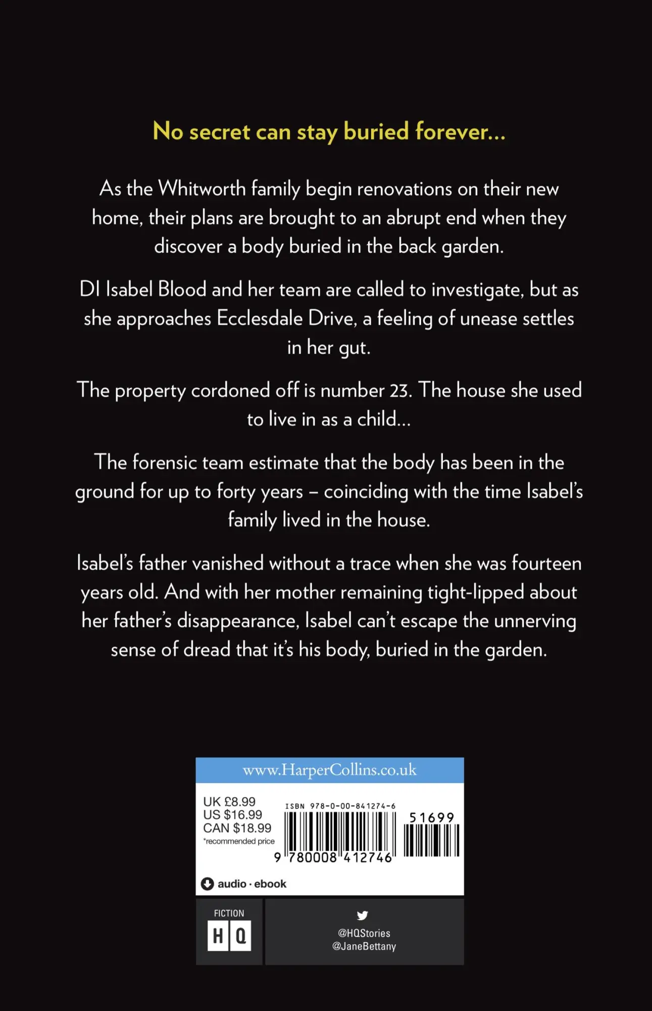 Rückseite: 9780008412746 | In Cold Blood | Jane Bettany | Taschenbuch | Kartoniert / Broschiert