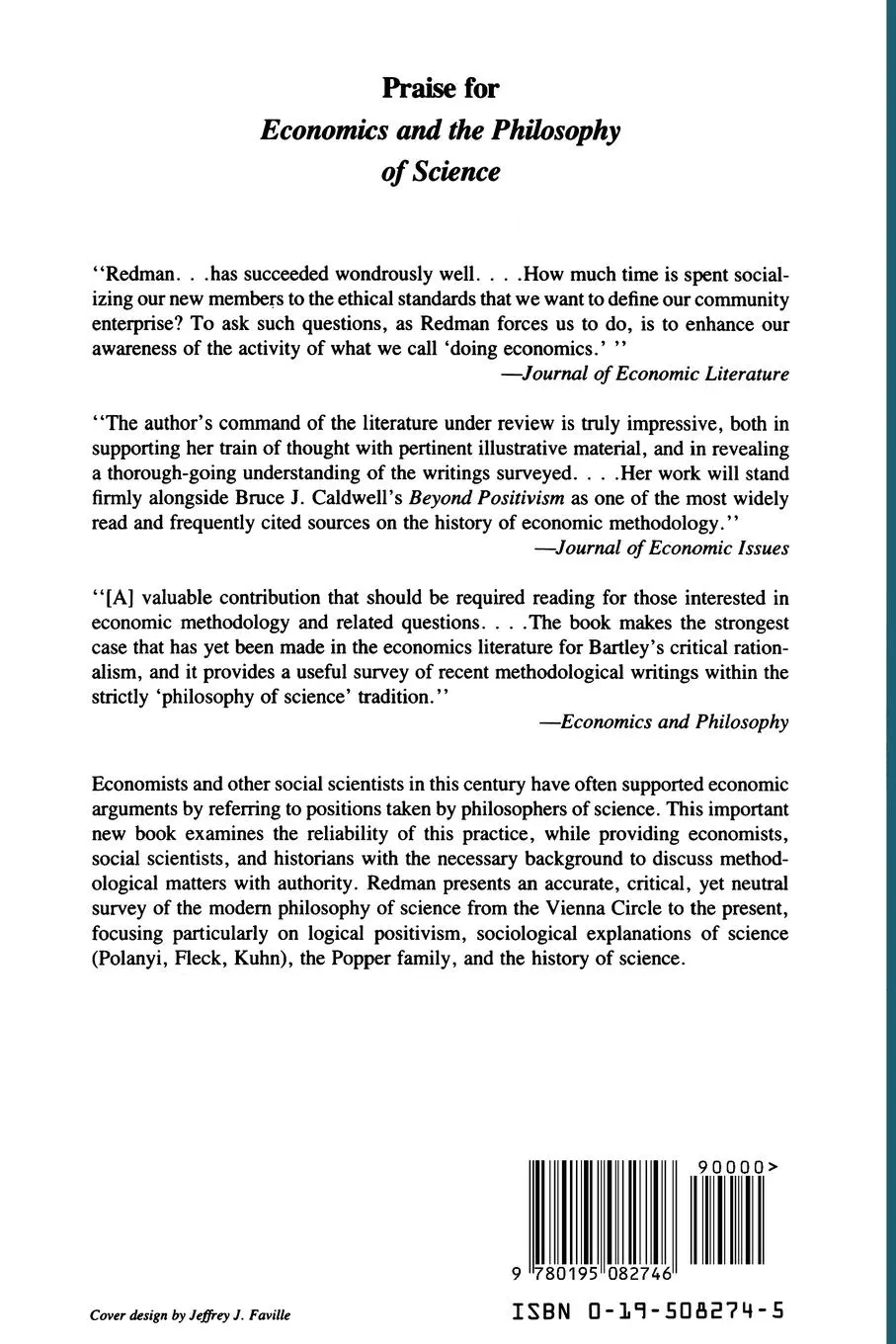 Rückseite: 9780195082746 | Economics and the Philosophy of Science | Deborah A. Redman | Buch