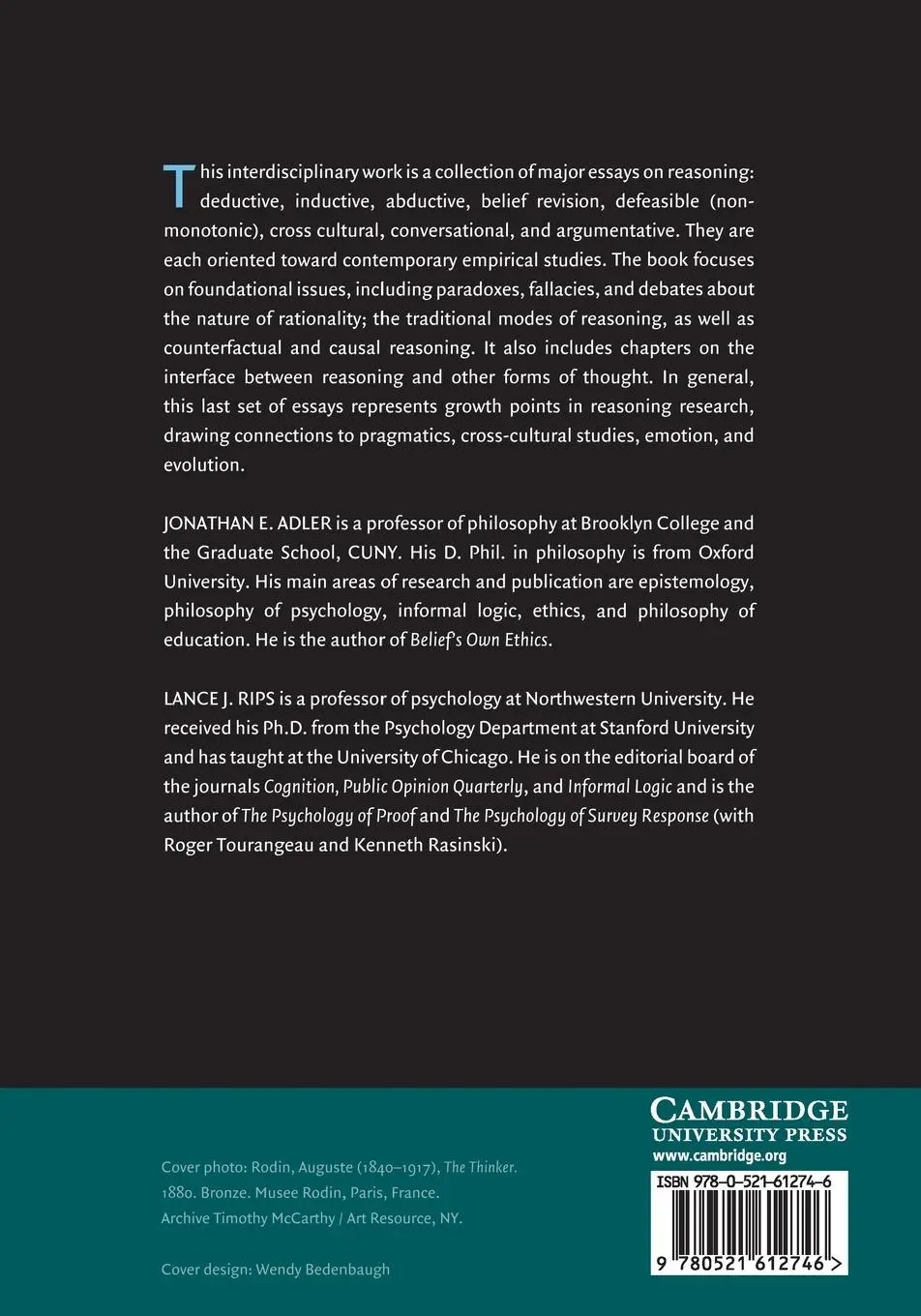 Rückseite: 9780521612746 | Reasoning | Jonathan E. Adler (u. a.) | Taschenbuch | Englisch | 2018