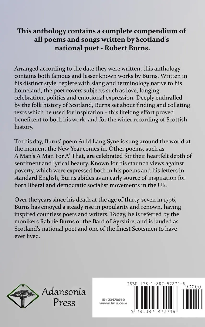Rückseite: 9781387972746 | Complete Poems and Songs of Robert Burns | Robert Burns | Buch | 2018