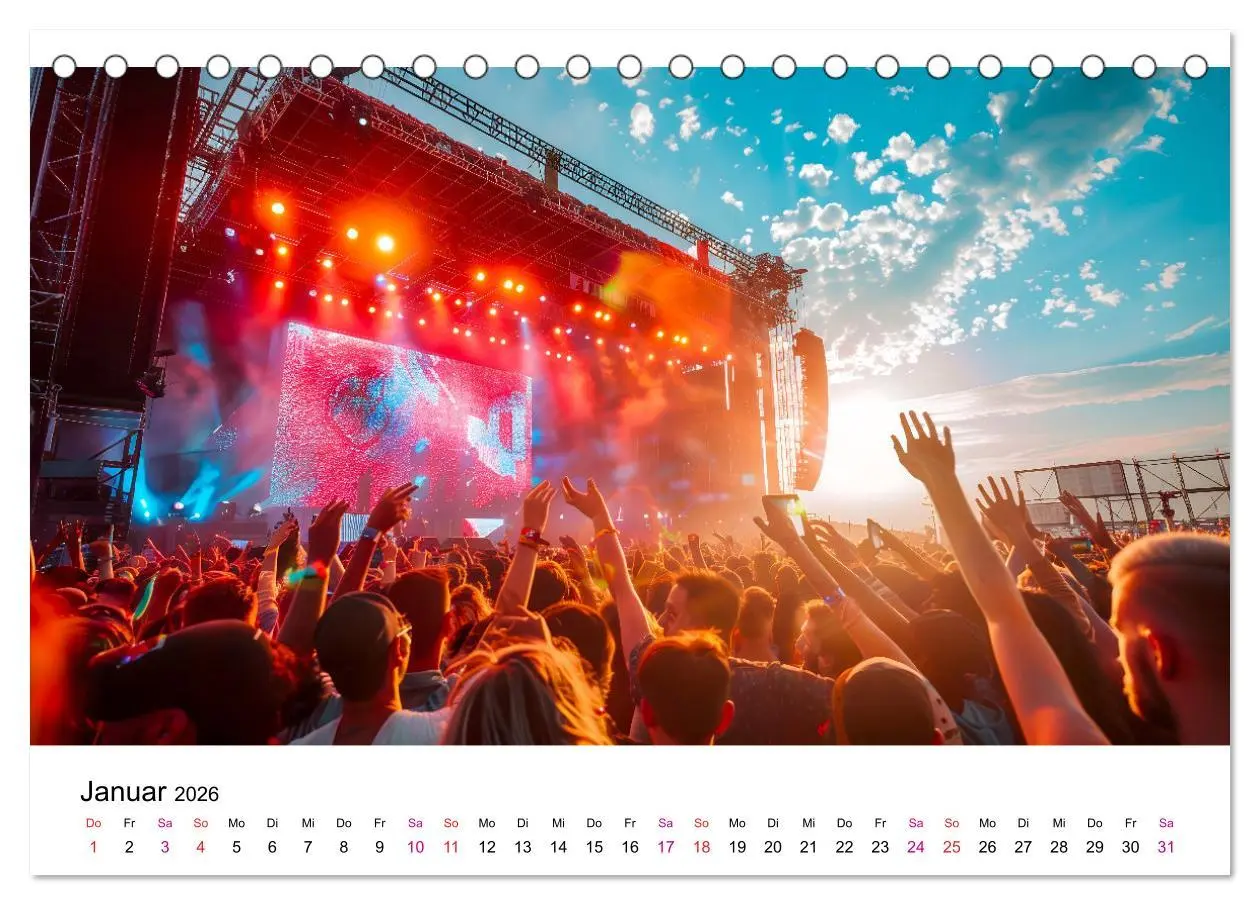 Bild: 9783457372746 | Festival Time (Tischkalender 2026 DIN A5 quer), CALVENDO...