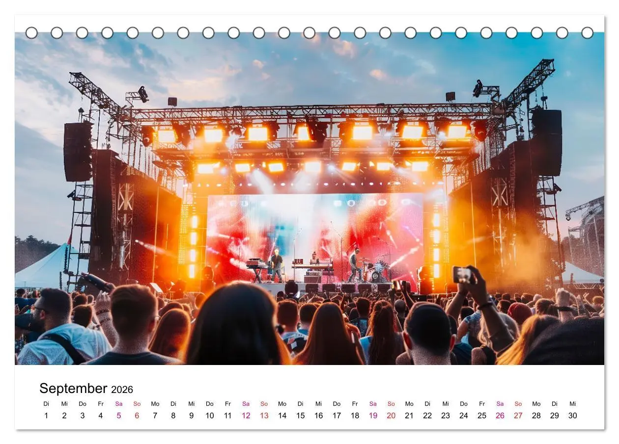 Bild: 9783457372746 | Festival Time (Tischkalender 2026 DIN A5 quer), CALVENDO...