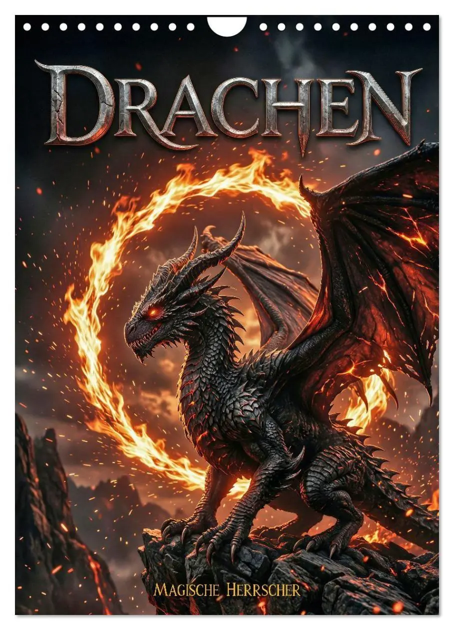 Cover: 9783516772746 | Drachen - Magische Herrscher, Dark¿Fantasy Wandkalender...