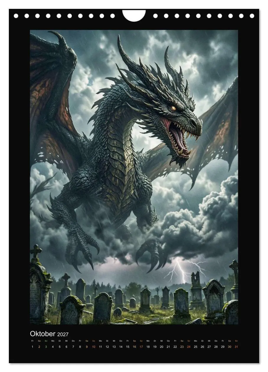 Bild: 9783516772746 | Drachen - Magische Herrscher, Dark¿Fantasy Wandkalender...