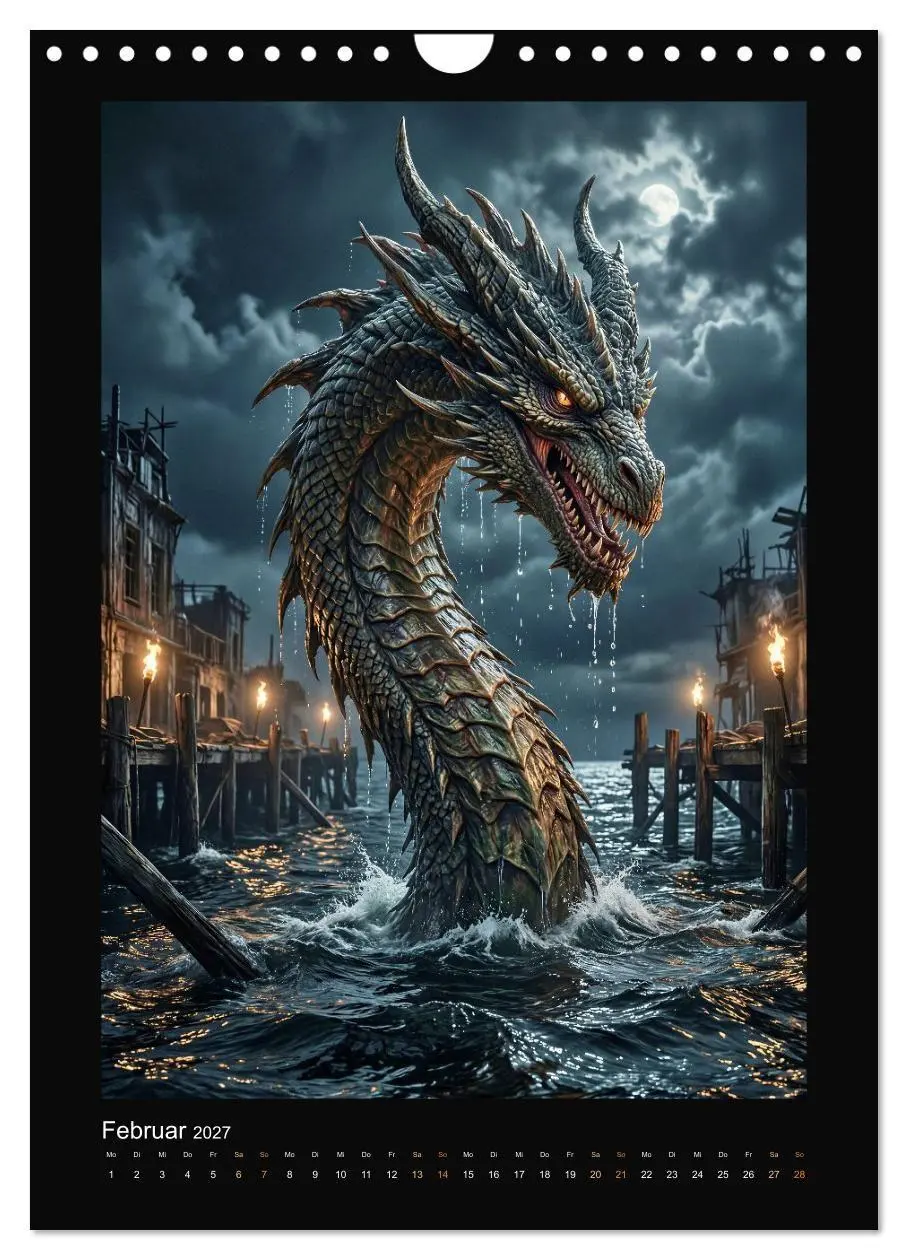 Bild: 9783516772746 | Drachen - Magische Herrscher, Dark¿Fantasy Wandkalender...