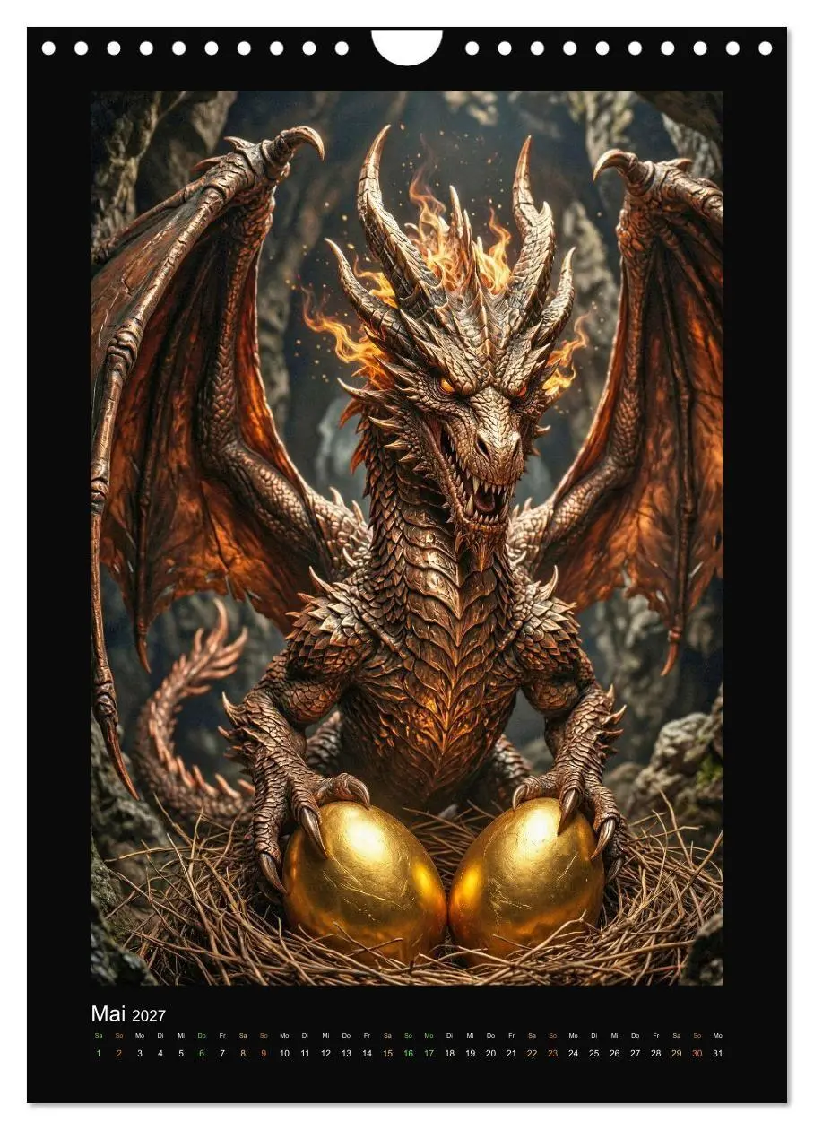 Bild: 9783516772746 | Drachen - Magische Herrscher, Dark¿Fantasy Wandkalender...