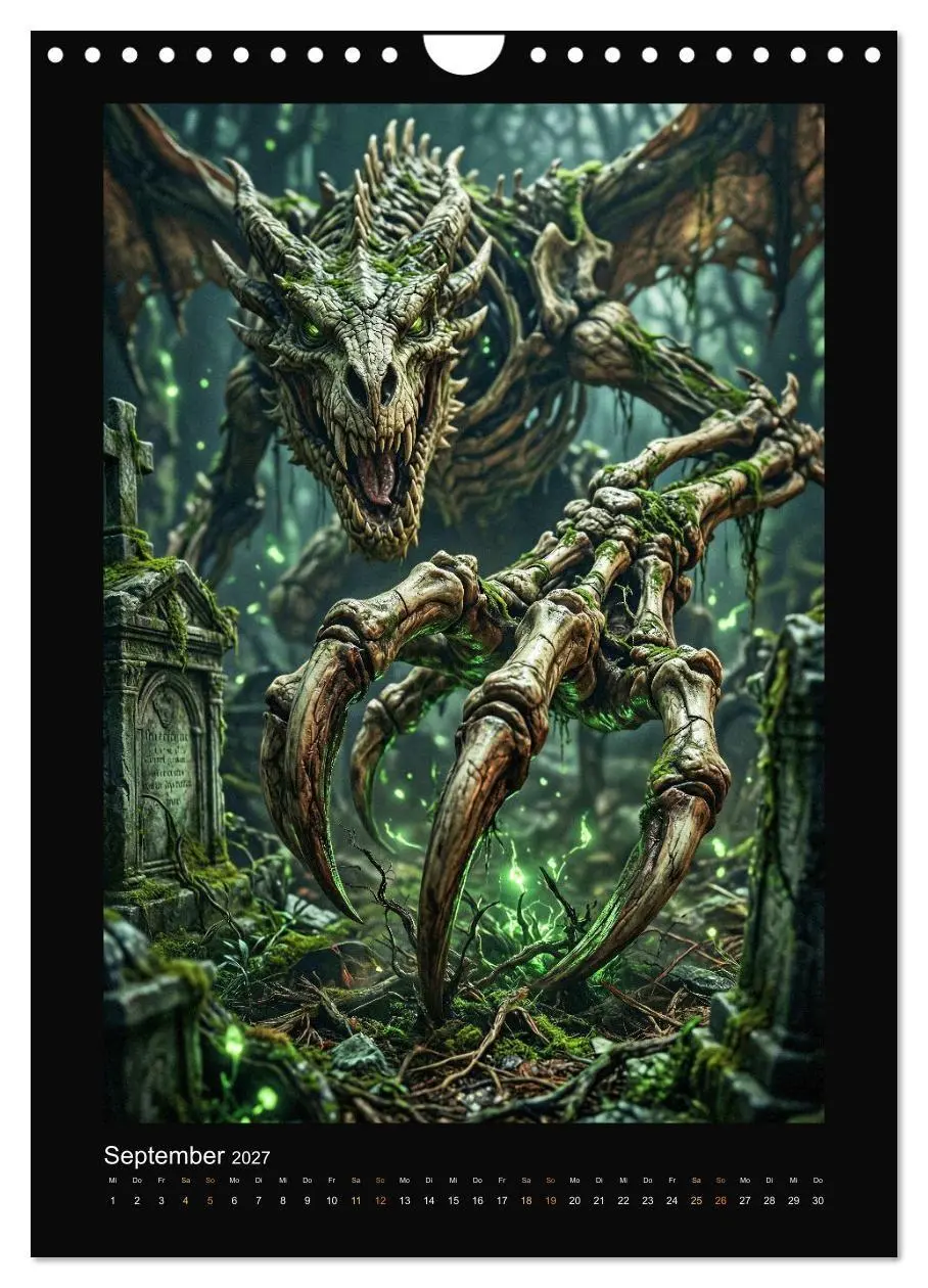 Bild: 9783516772746 | Drachen - Magische Herrscher, Dark¿Fantasy Wandkalender...