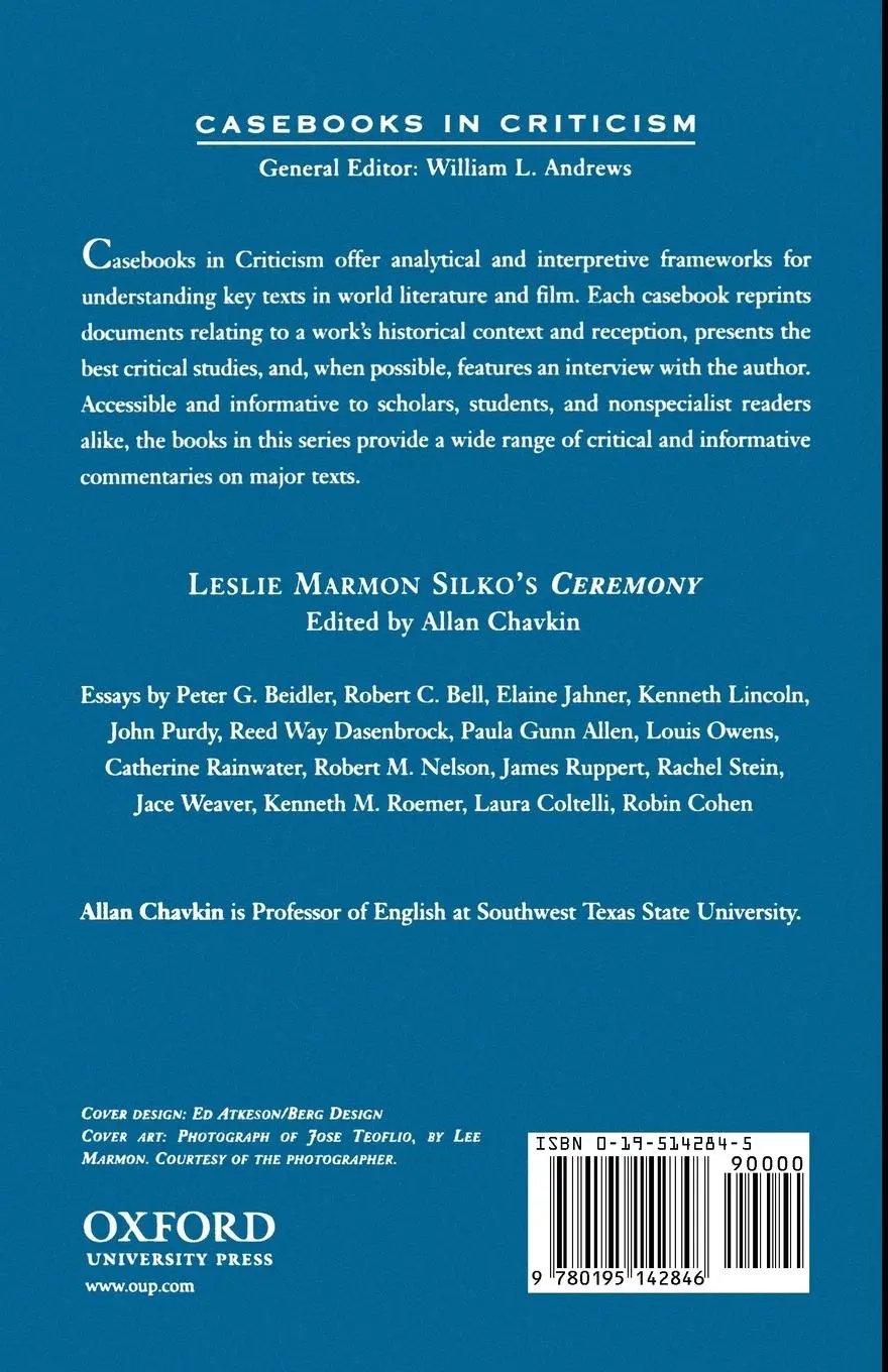 Rückseite: 9780195142846 | Leslie Marmon Silko's Ceremony | A Casebook | Allan Richard Chavkin