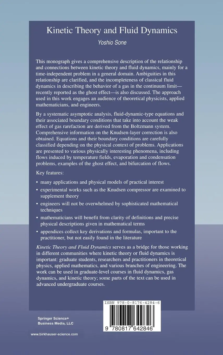 Rückseite: 9780817642846 | Kinetic Theory and Fluid Dynamics | Yoshio Sone | Buch | xi | Englisch