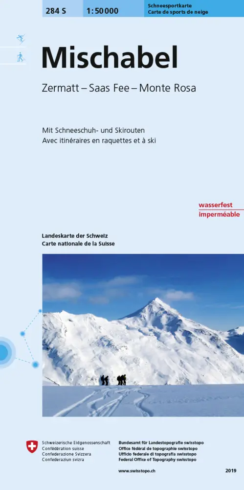 Cover: 9783302202846 | 284S Mischabel Schneesportkarte | Zermatt - Saas Fee - Monte Rosa