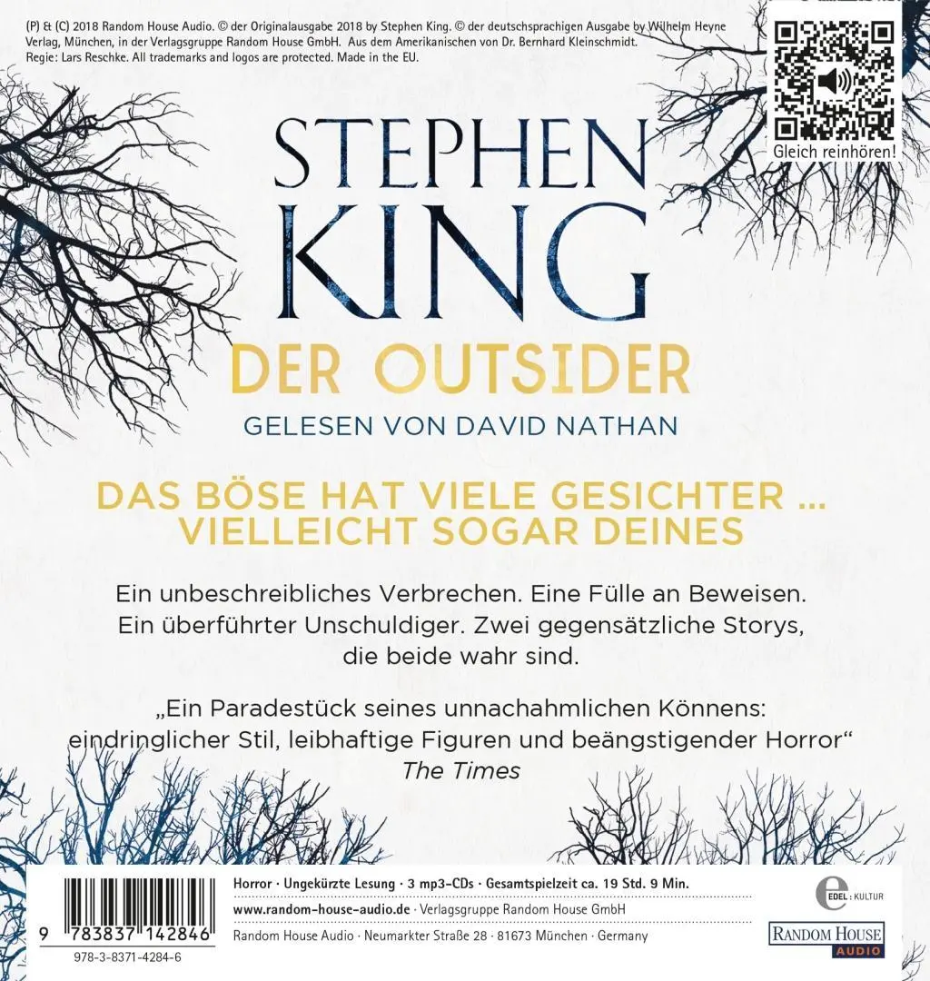 Bild: 9783837142846 | Der Outsider | Stephen King | MP3 | 1149 Min. | Deutsch | 2018