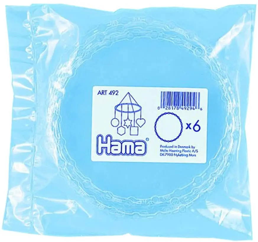 Cover: 28178492946 | Hama 492 - Mobile Ring für Bügelperlen, transparent 18 cm, 6er Set