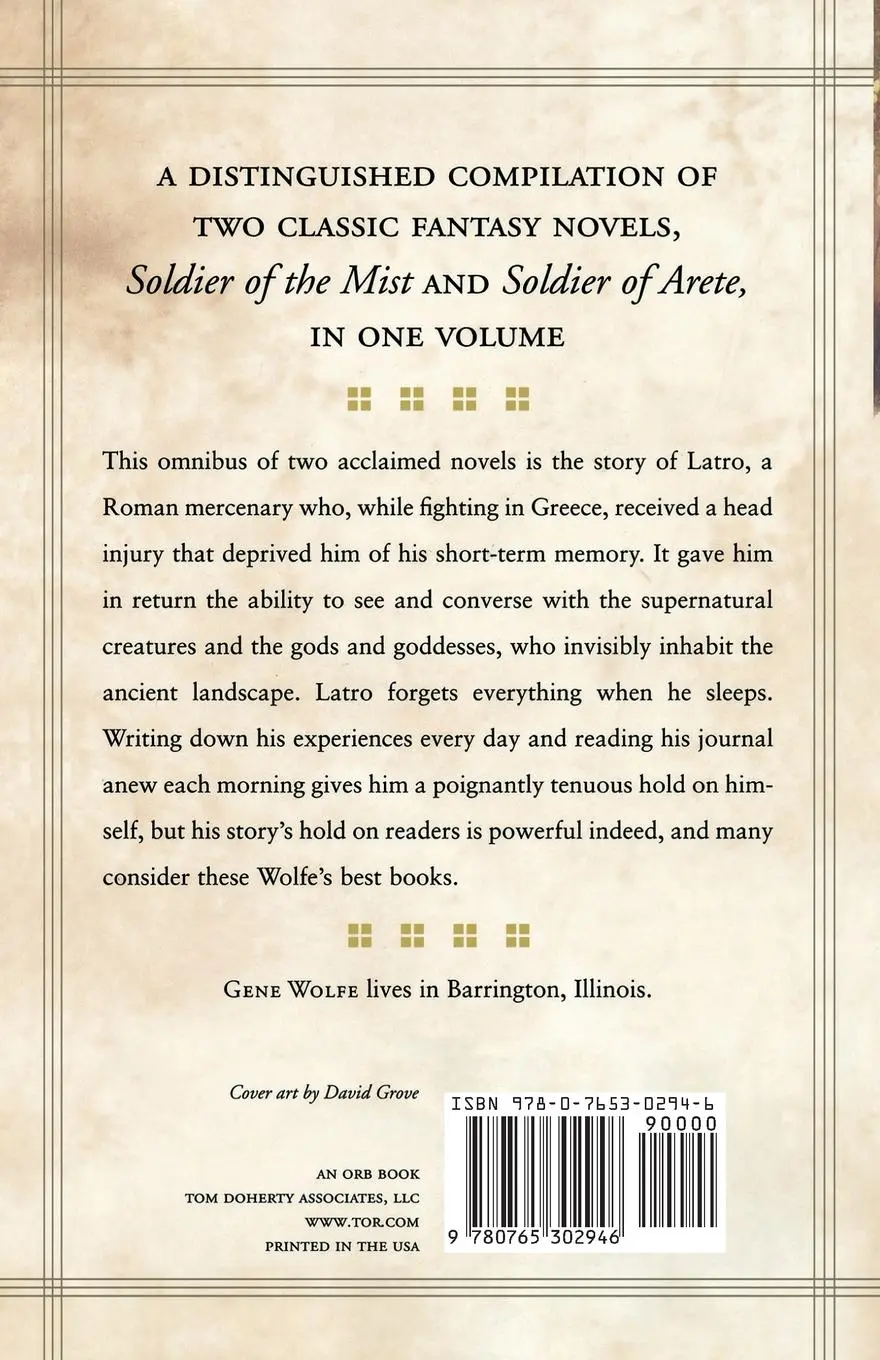 Rückseite: 9780765302946 | Latro in the Mist | Soldier of the Mist and Soldier of Arete | Wolfe