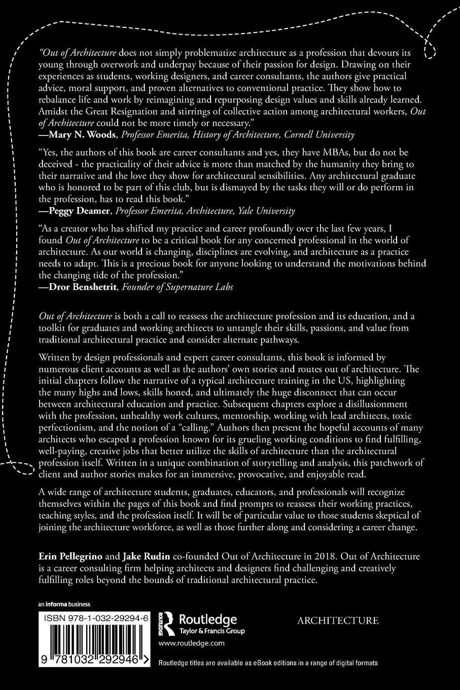 Rückseite: 9781032292946 | Out of Architecture | Jake Rudin (u. a.) | Taschenbuch | Englisch