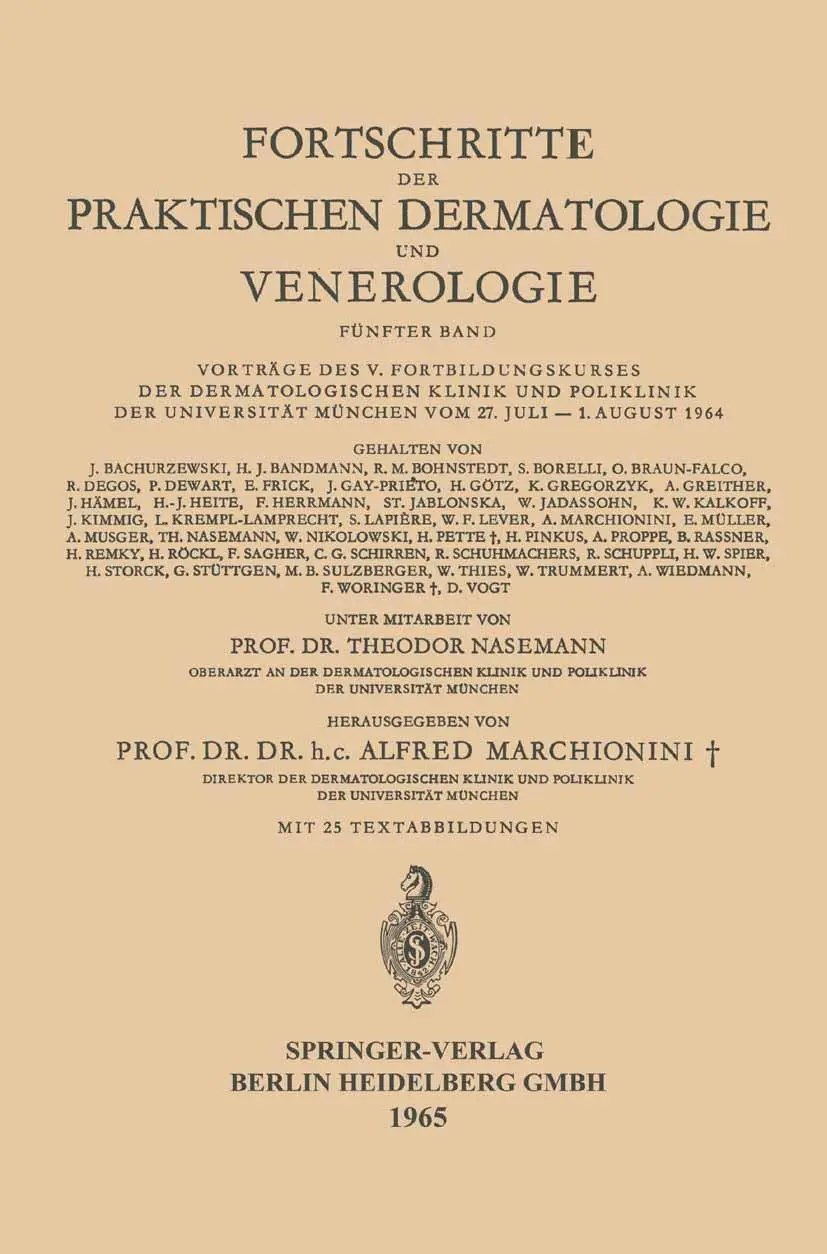 Cover: 9783540032946 | Fortschritte der Praktischen Dermatologie und Venerologie | Buch | vii