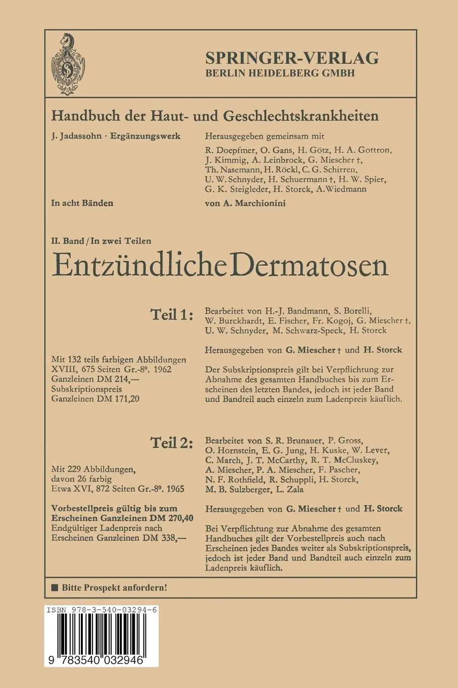Rückseite: 9783540032946 | Fortschritte der Praktischen Dermatologie und Venerologie | Buch | vii