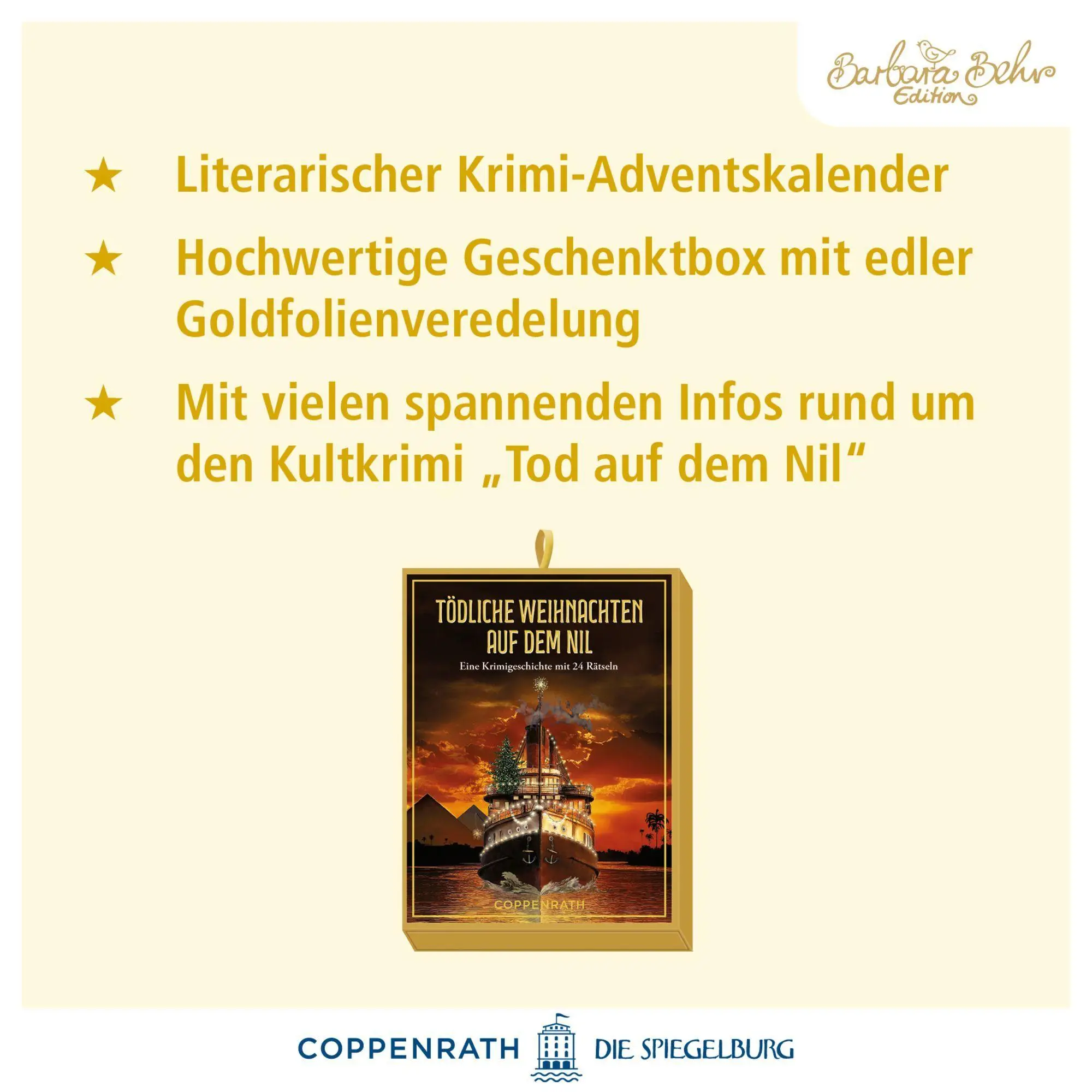 Bild: 9783649652946 | Schachtelspiel - Tödliche Weihnachten auf dem Nil | Susan Niessen