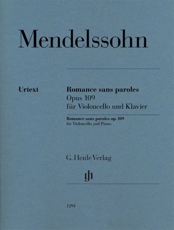 Cover: 9790201812946 | Felix Mendelssohn Bartholdy - Romance sans paroles op. 109 | Heinemann