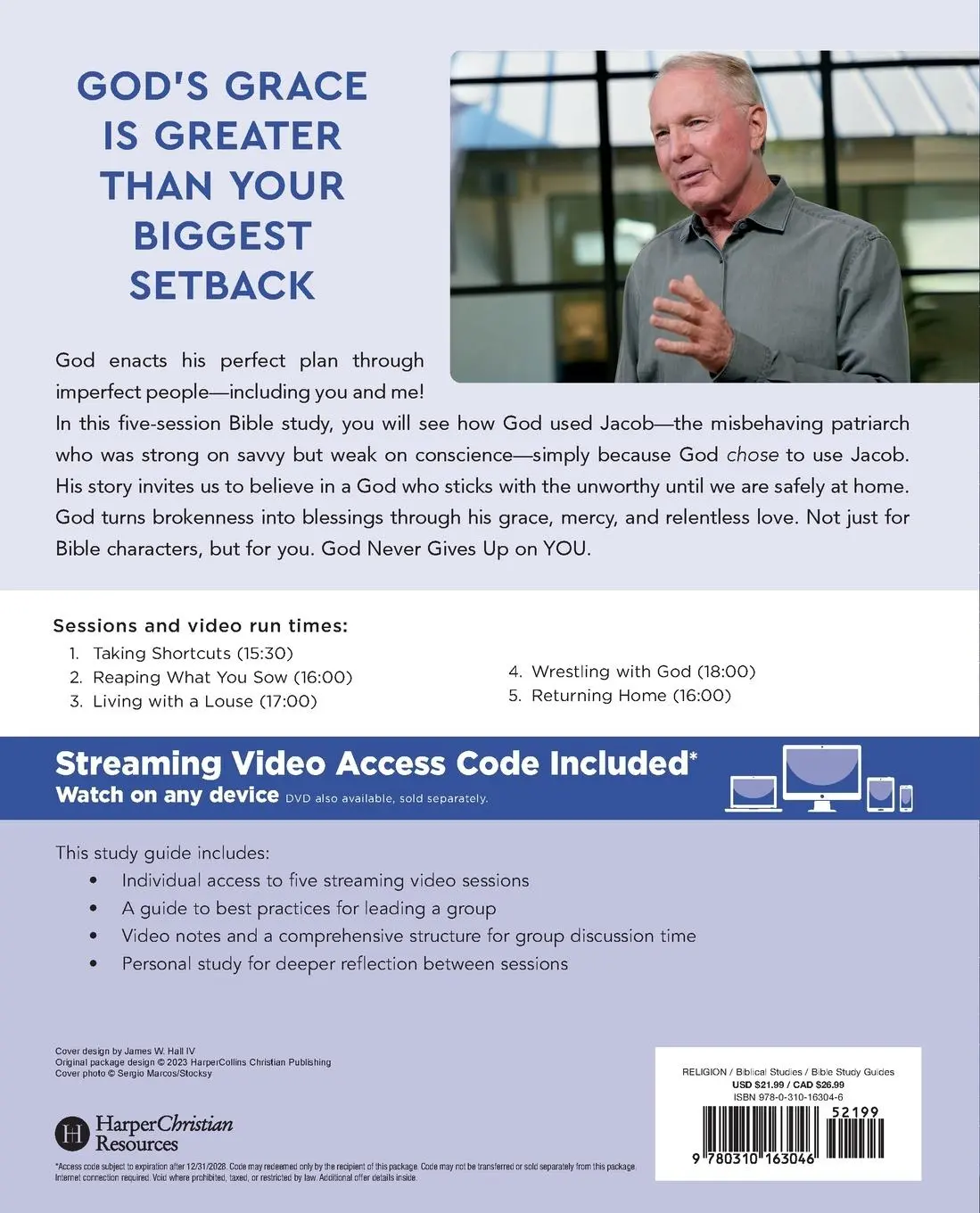Rückseite: 9780310163046 | God Never Gives Up on You Bible Study Guide plus Streaming Video