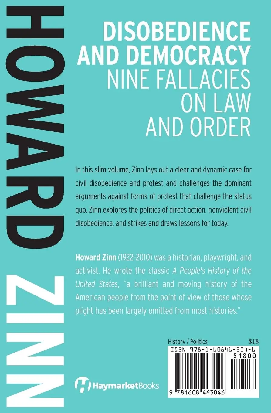 Rückseite: 9781608463046 | Disobedience and Democracy | Nine Fallacies on Law and Order | Zinn