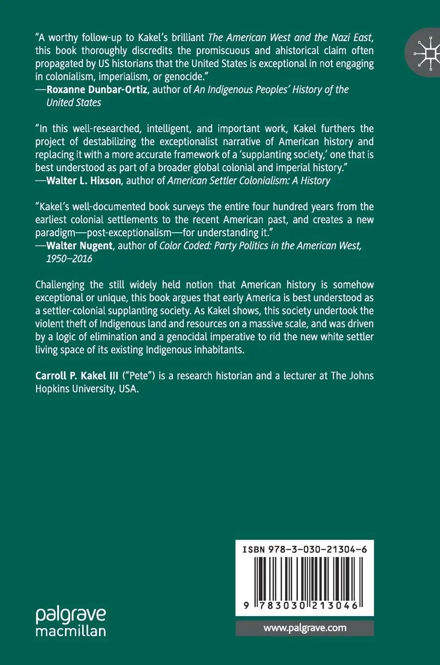 Rückseite: 9783030213046 | A Post-Exceptionalist Perspective on Early American History | III