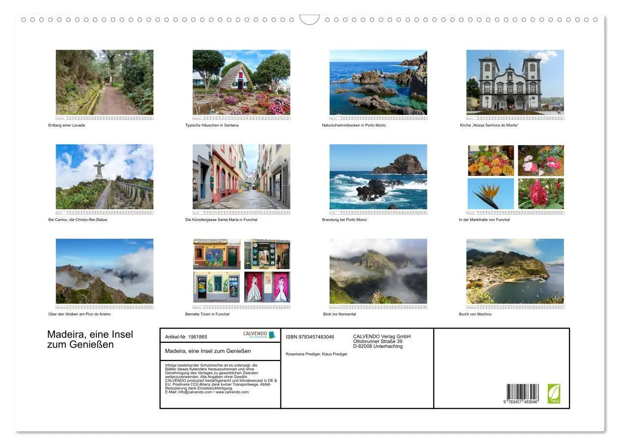 Bild: 9783457483046 | Madeira, eine Insel zum Genießen (Wandkalender 2026 DIN A2 quer),...