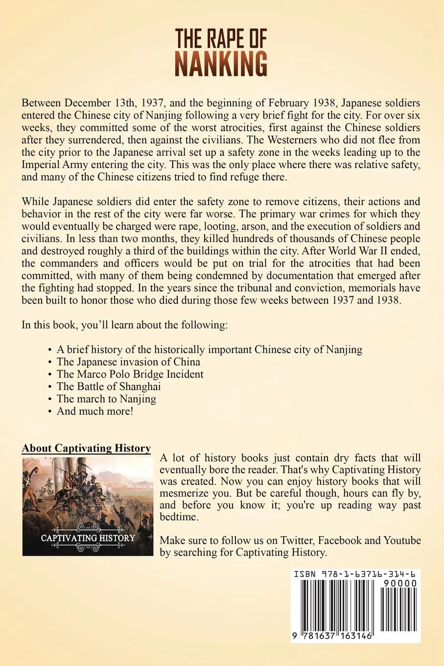 Rückseite: 9781637163146 | The Rape of Nanking | Captivating History | Taschenbuch | Englisch