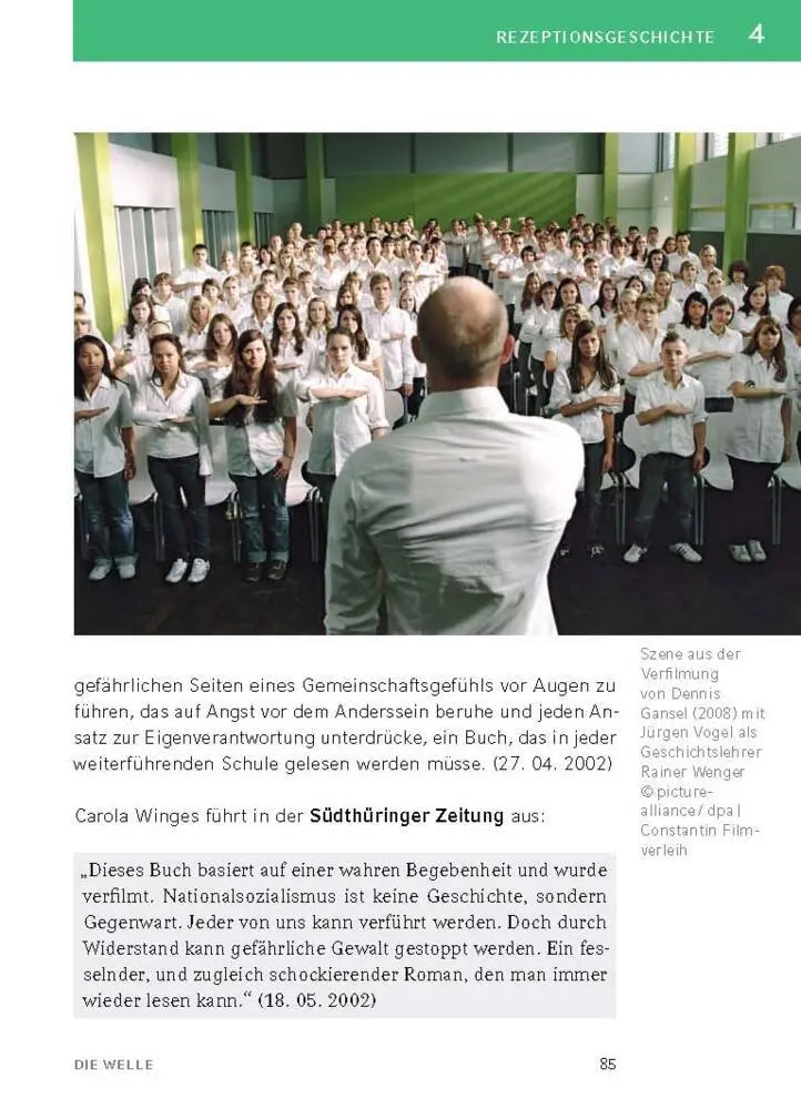 Bild: 9783129303146 | Die Welle von Morton Rhue | Textanalyse und Interpretation | Rhue