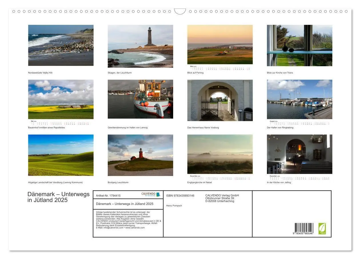 Bild: 9783435693146 | Dänemark - Unterwegs in Jütland 2025 (Wandkalender 2025 DIN A2...