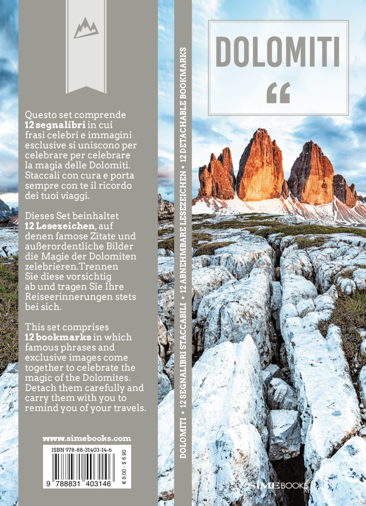 Cover: 9788831403146 | Lesezeichen-Set Dolomiti - Dolomiten | 12 Lesezeichen im Set | Buch