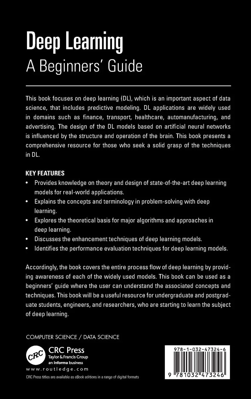 Rückseite: 9781032473246 | Deep Learning | A Beginners' Guide | Dulani Meedeniya | Buch | 2023