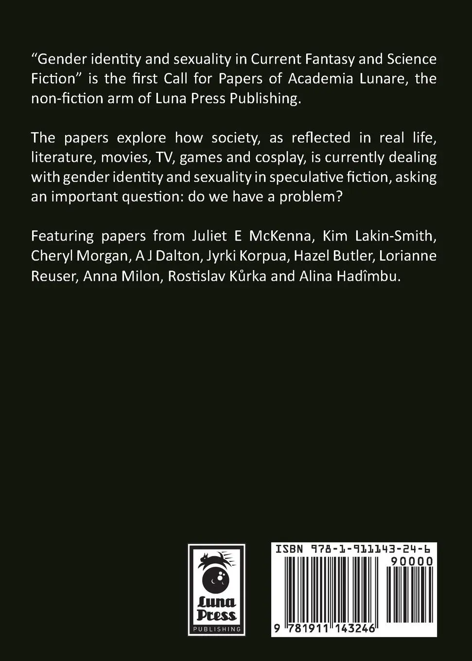 Rückseite: 9781911143246 | Gender Identity and Sexuality in Current Fantasy and Science Fiction