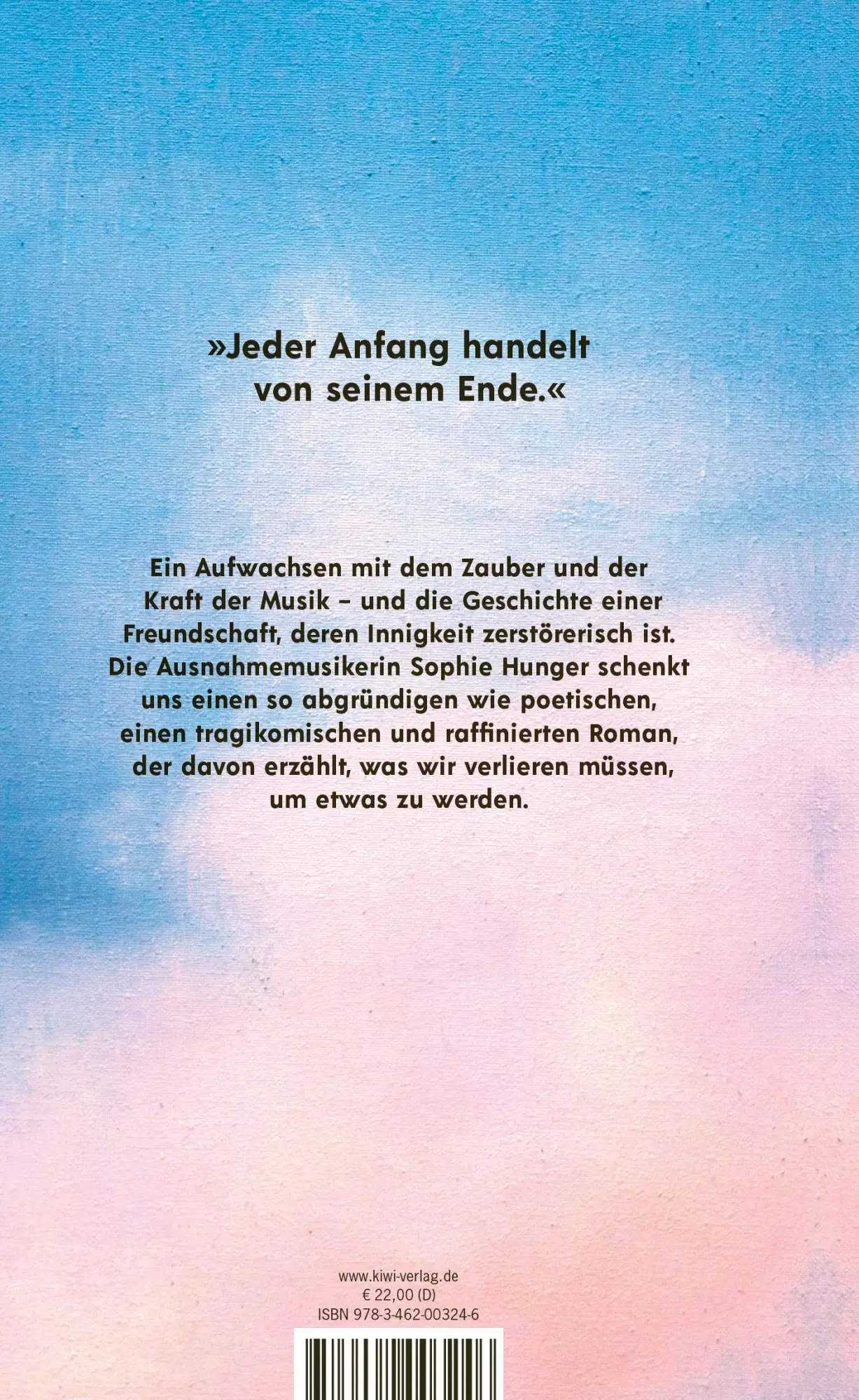 Rückseite: 9783462003246 | Walzer für Niemand | Roman | Sophie Hunger | Buch | 192 S. | Deutsch