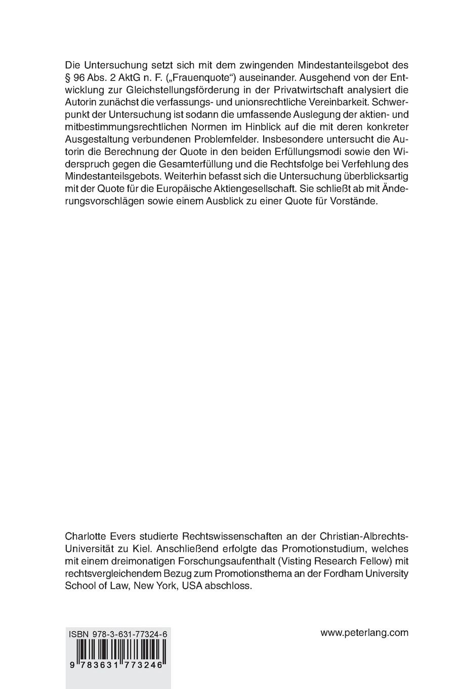 Rückseite: 9783631773246 | Geschlechtsbezogenes Mindestanteilsgebot im paritätisch...