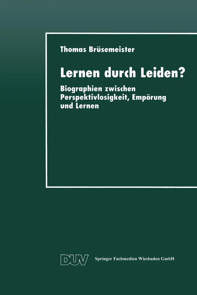 Cover: 9783824443246 | Lernen durch Leiden? | Thomas Brüsemeister | Taschenbuch | 232 S.