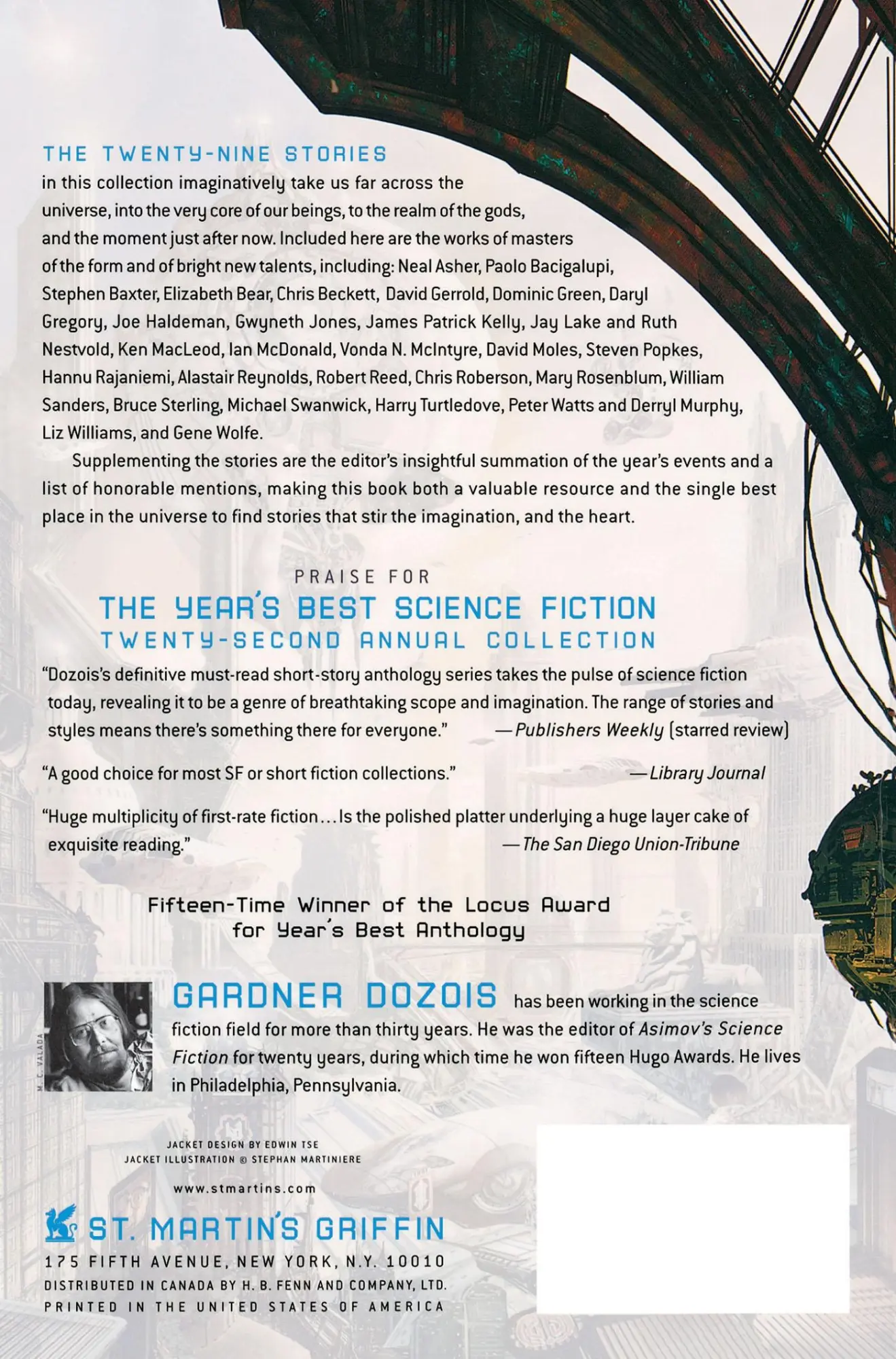 Rückseite: 9780312353346 | The Year's Best Science Fiction | Twenty-Third Annual Collection