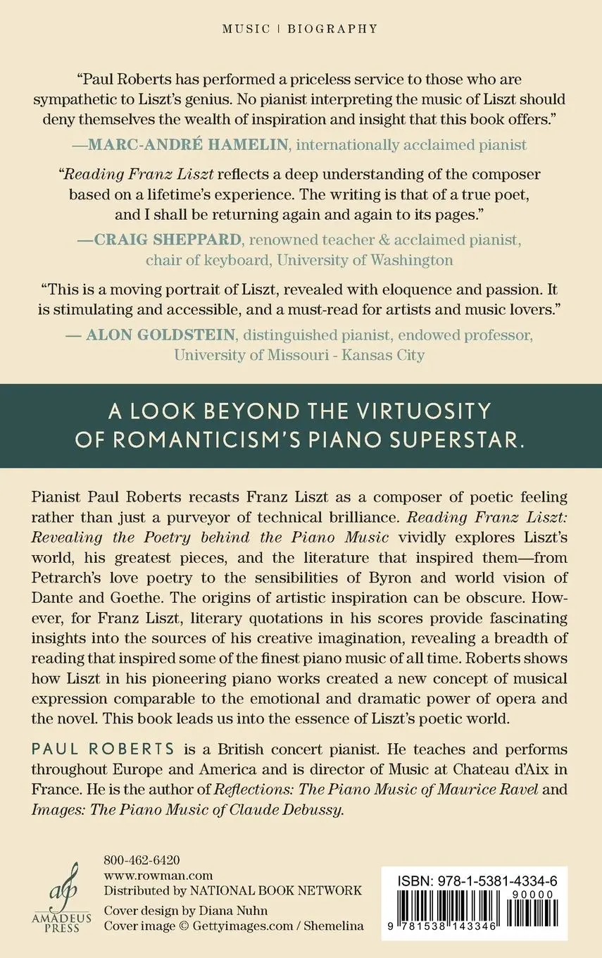 Rückseite: 9781538143346 | Reading Franz Liszt | Revealing the Poetry behind the Piano Music