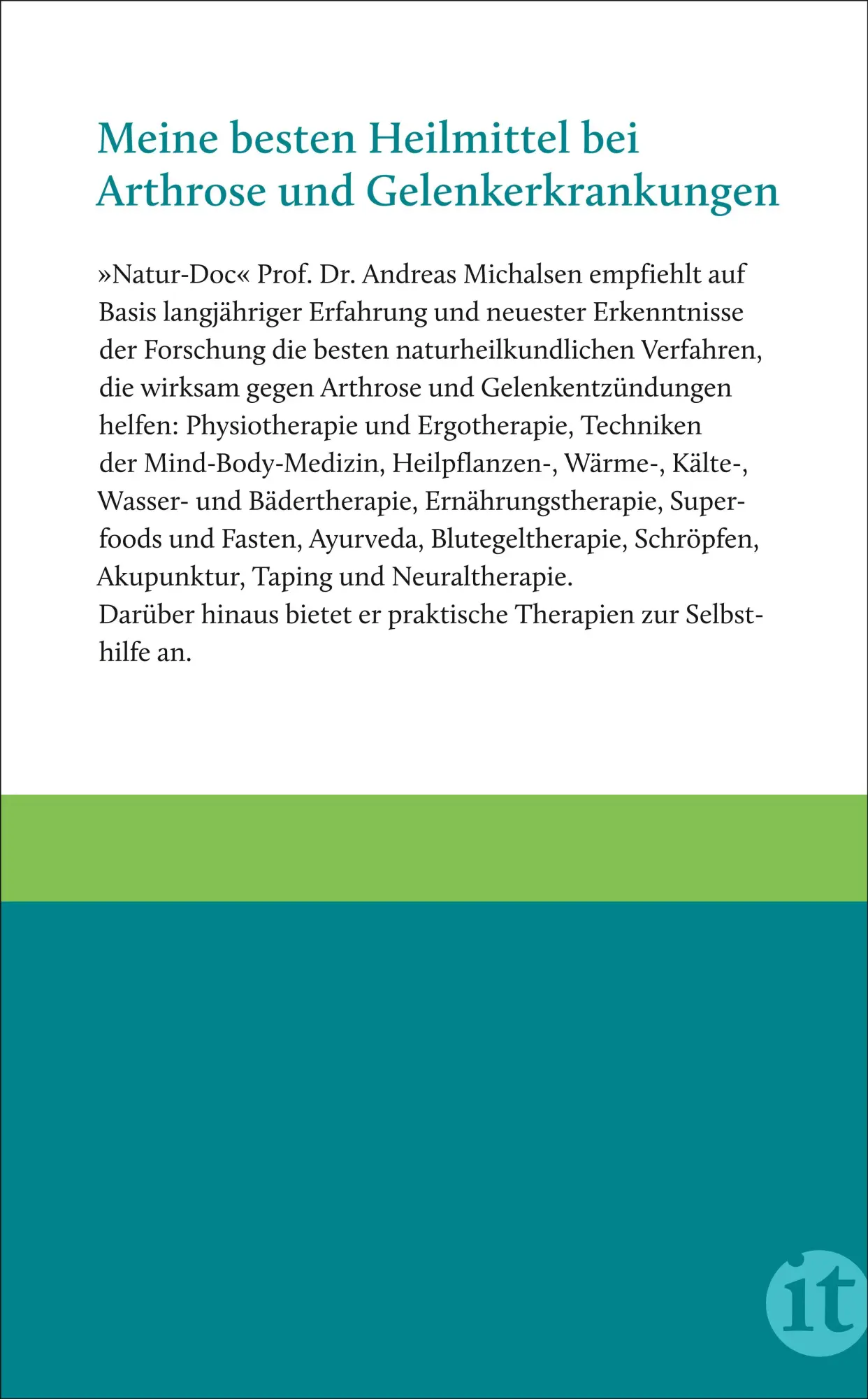 Rückseite: 9783458683346 | Die Natur-Docs - Meine besten Heilmittel für Gelenke. Arthrose,...
